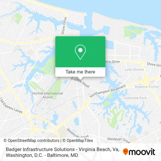 Badger Infrastructure Solutions - Virginia Beach, Va map