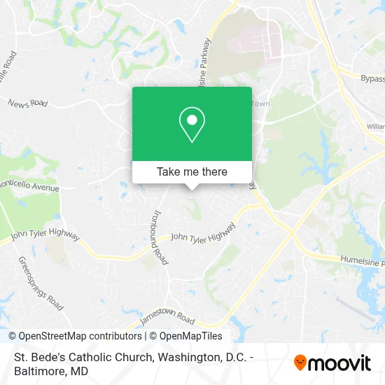St. Bede's Catholic Church map