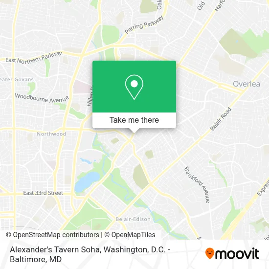 Alexander's Tavern Soha map