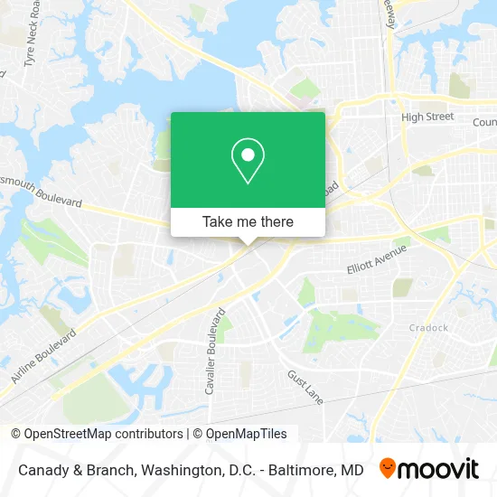 Canady & Branch map