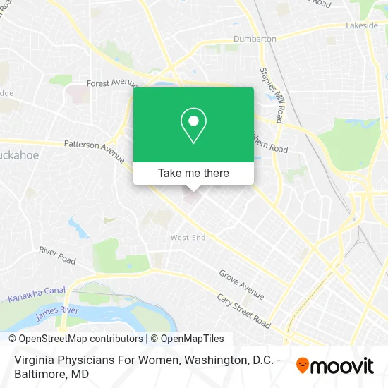 Virginia Physicians For Women map