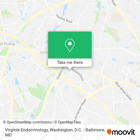 Virginia Endocrinology map