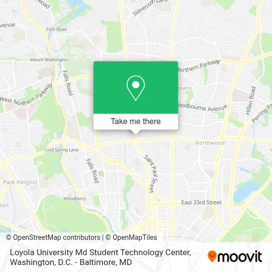 Loyola University Md Student Technology Center map
