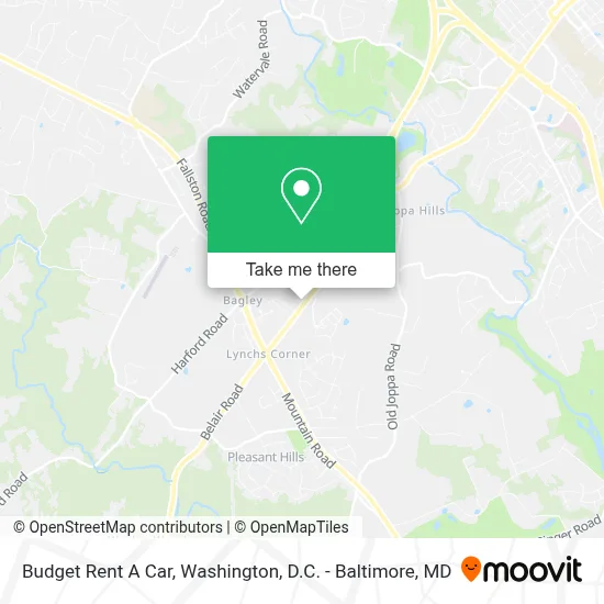 Budget Rent A Car map