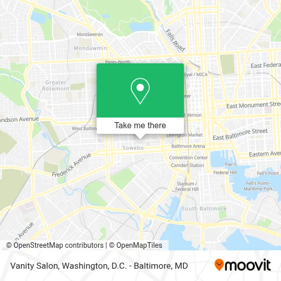 Vanity Salon map