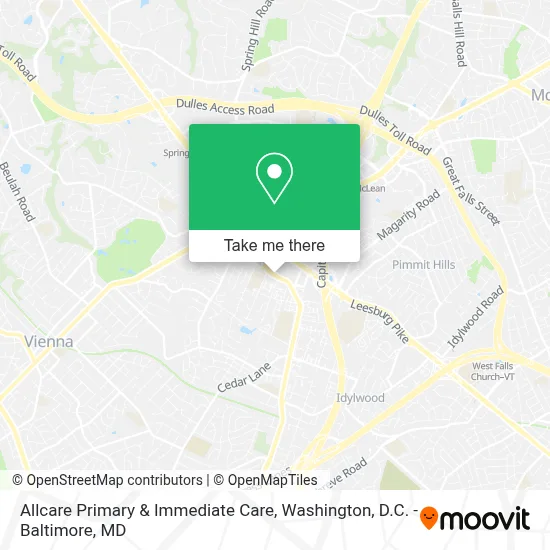 Allcare Primary & Immediate Care map