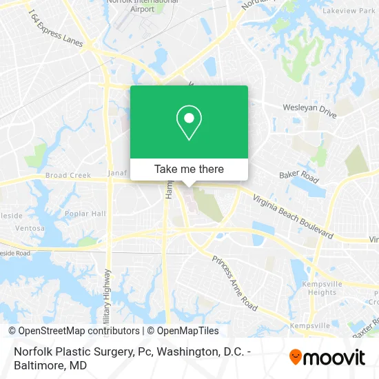 Norfolk Plastic Surgery, Pc map