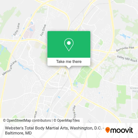 Webster's Total Body Martial Arts map