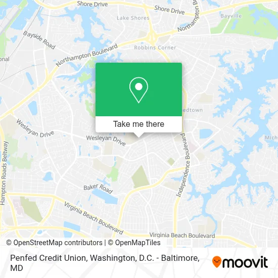 Penfed Credit Union map