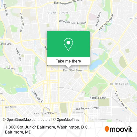 1-800-Got-Junk? Baltimore map