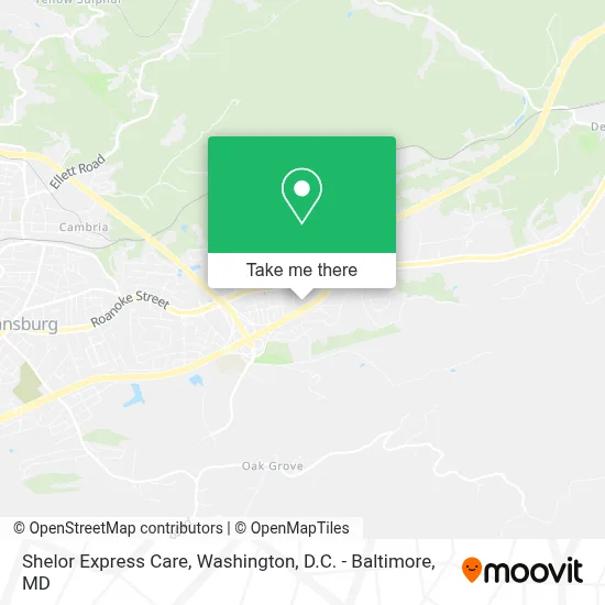 Shelor Express Care map