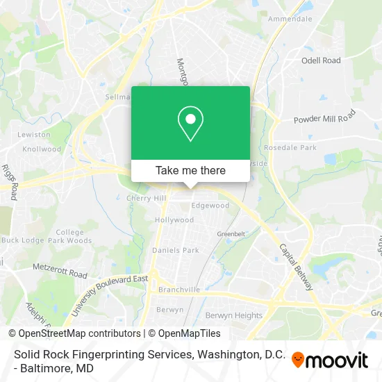 Solid Rock Fingerprinting Services map