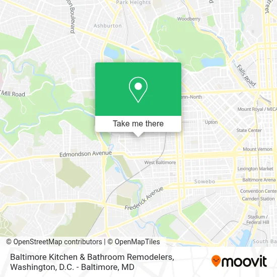 Baltimore Kitchen & Bathroom Remodelers map