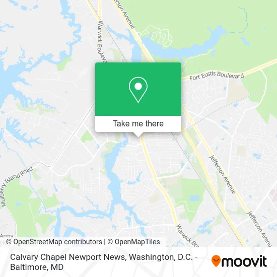 Calvary Chapel Newport News map