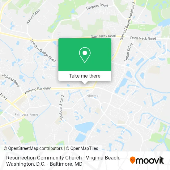 Resurrection Community Church - Virginia Beach map