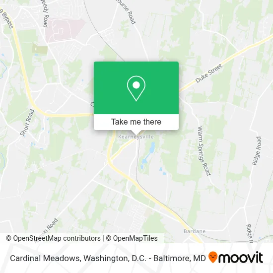 Cardinal Meadows map