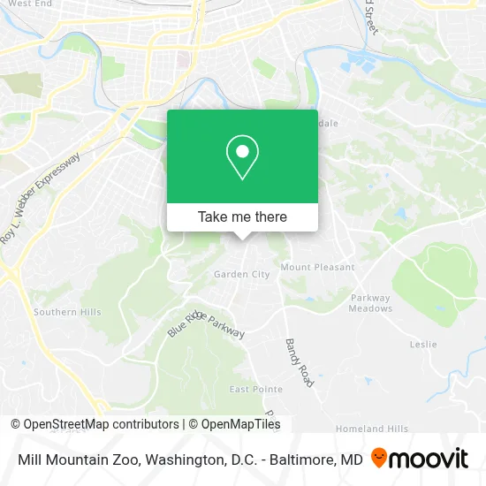 Mill Mountain Zoo map
