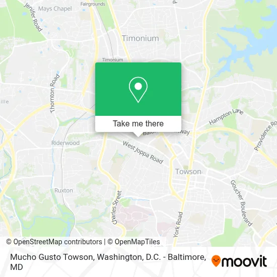 Mucho Gusto Towson map
