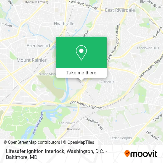 Lifesafer Ignition Interlock map
