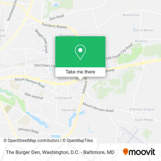 The Burger Den map