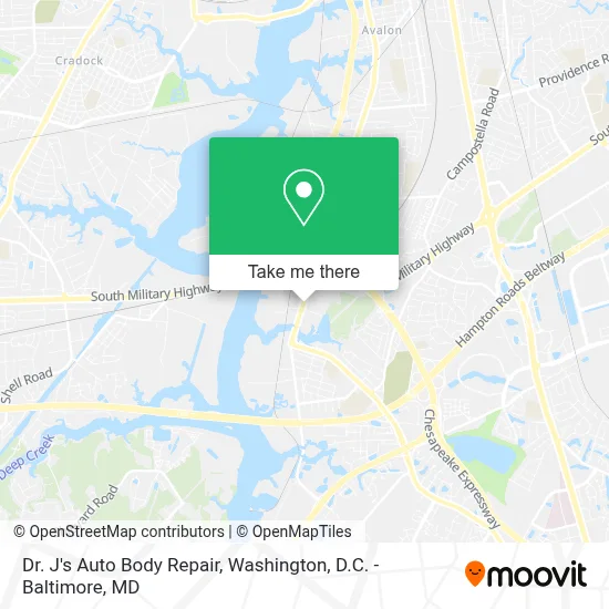 Dr. J's Auto Body Repair map