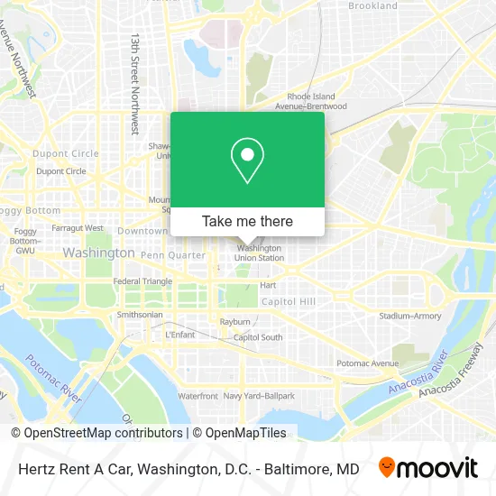 Hertz Rent A Car map