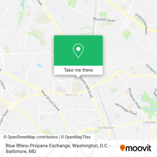 Blue Rhino Propane Exchange map