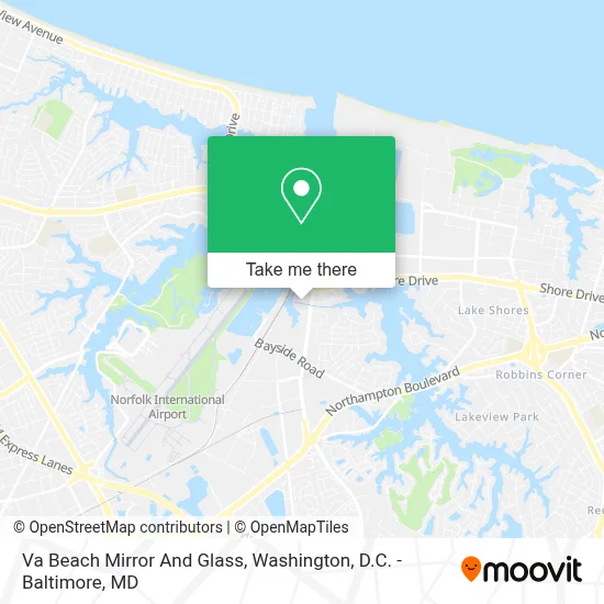 Va Beach Mirror And Glass map