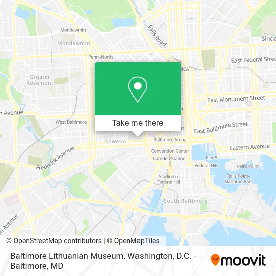 Baltimore Lithuanian Museum map