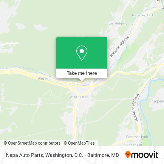 Napa Auto Parts map
