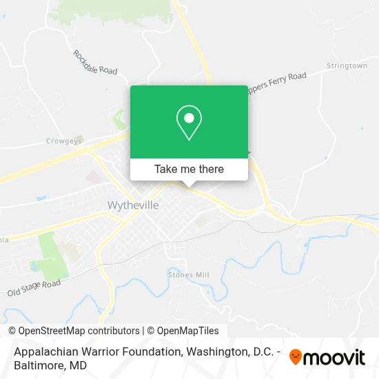 Appalachian Warrior Foundation map