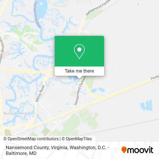 Nansemond County, Virginia map