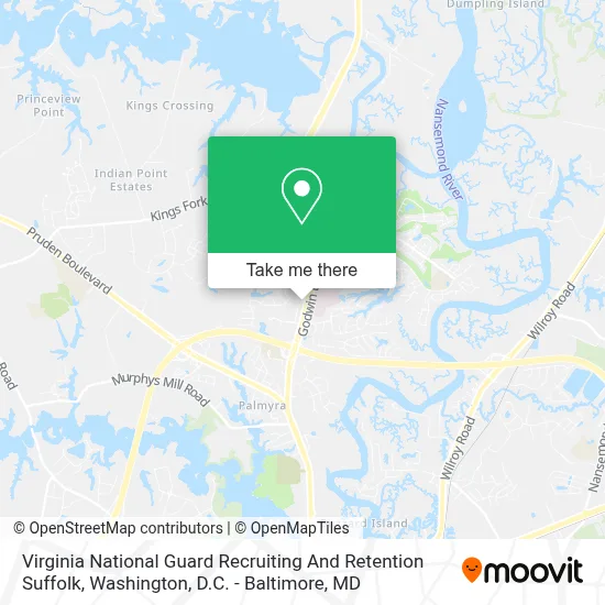 Virginia National Guard Recruiting And Retention Suffolk map