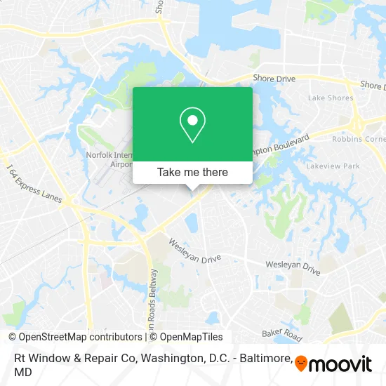 Rt Window & Repair Co map