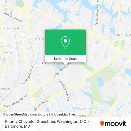 Priority Chevrolet Greenbrier map