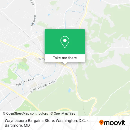 Waynesboro Bargains Store map