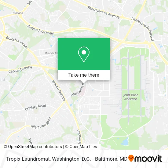 Tropix Laundromat map