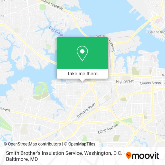 Smith Brother's Insulation Service map