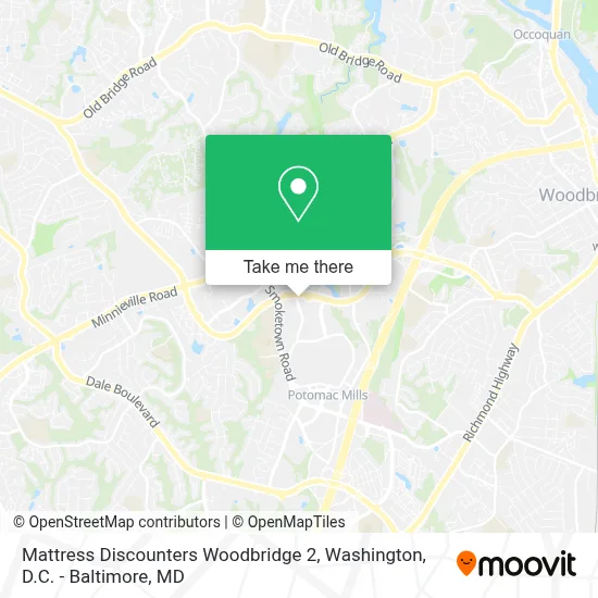 Mattress Discounters Woodbridge 2 map