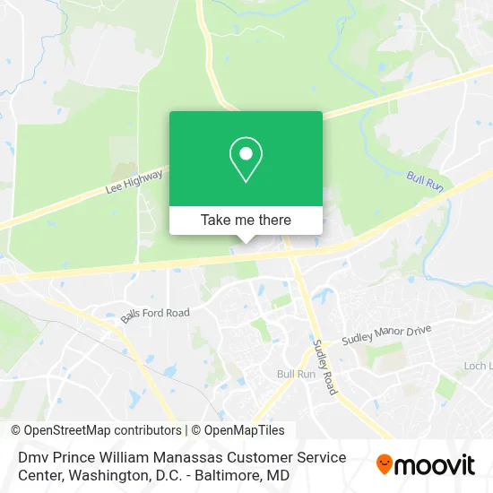 Dmv Prince William Manassas Customer Service Center map