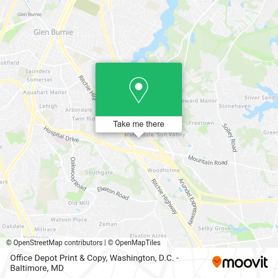 Office Depot Print & Copy map