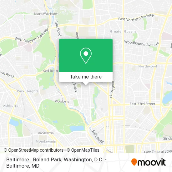 Baltimore | Roland Park map