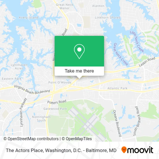 The Actors Place map