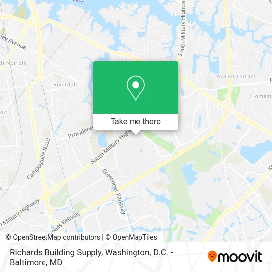 Richards Building Supply map