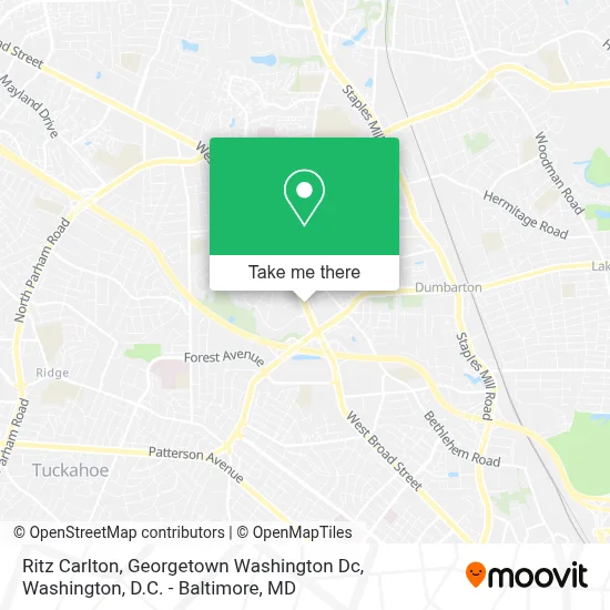 Ritz Carlton, Georgetown Washington Dc map