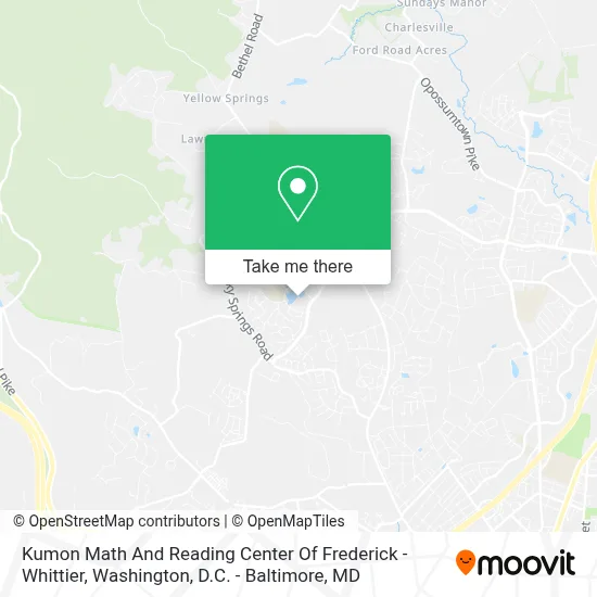 Kumon Math And Reading Center Of Frederick - Whittier map