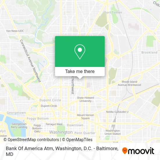 Bank Of America Atm map