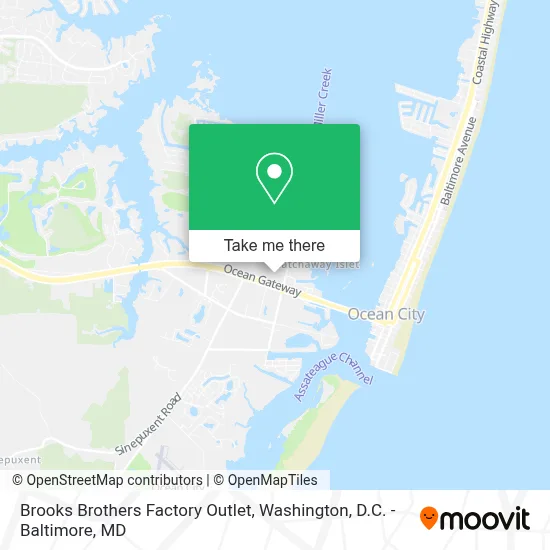 Brooks Brothers Factory Outlet map