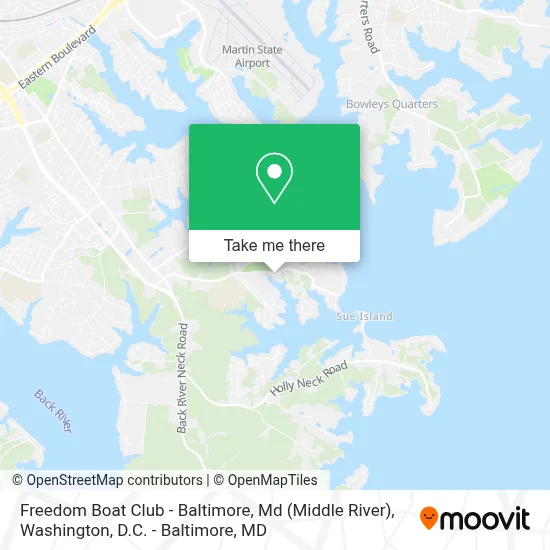 Freedom Boat Club - Baltimore, Md (Middle River) map
