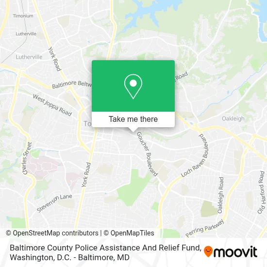 Baltimore County Police Assistance And Relief Fund map